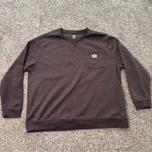 Lee Dark Brown heavy duty workwear Crewneck Sweatshirt